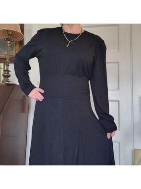 Vintage Modest High Neck Long Sleeve Maxi Dress ILGWU Neiman Marcus 60s …